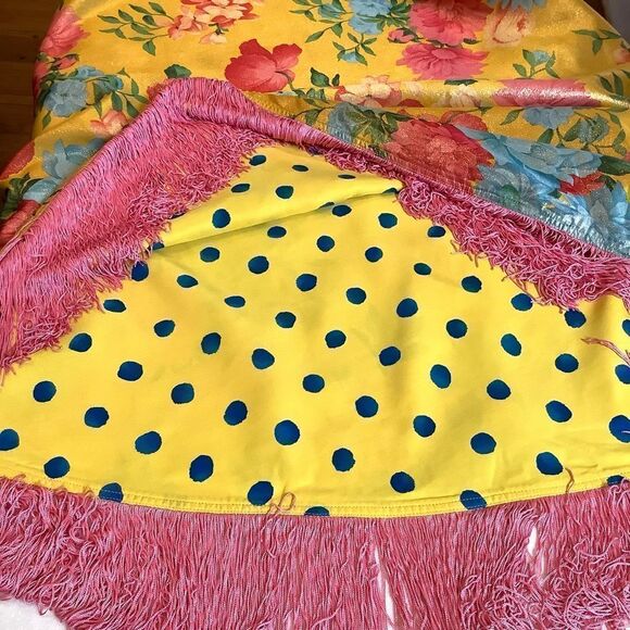 EMANUEL UNGARO PARIS OVERSIZED THROW IRIDESCENT REVERSIBLE COLLECTIBLE HUGE - Picture 2 of 9